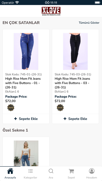 Xlove Jeans Toptan Screenshot