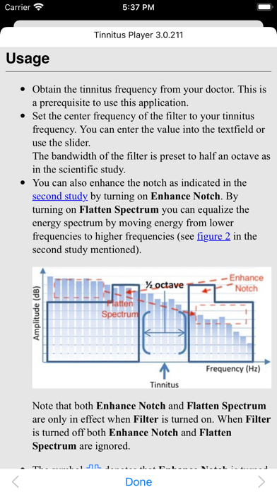 Tinnitus Music Player Screenshot