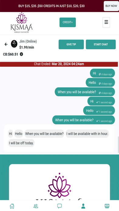 Kismaa Psychic Reading Screenshot