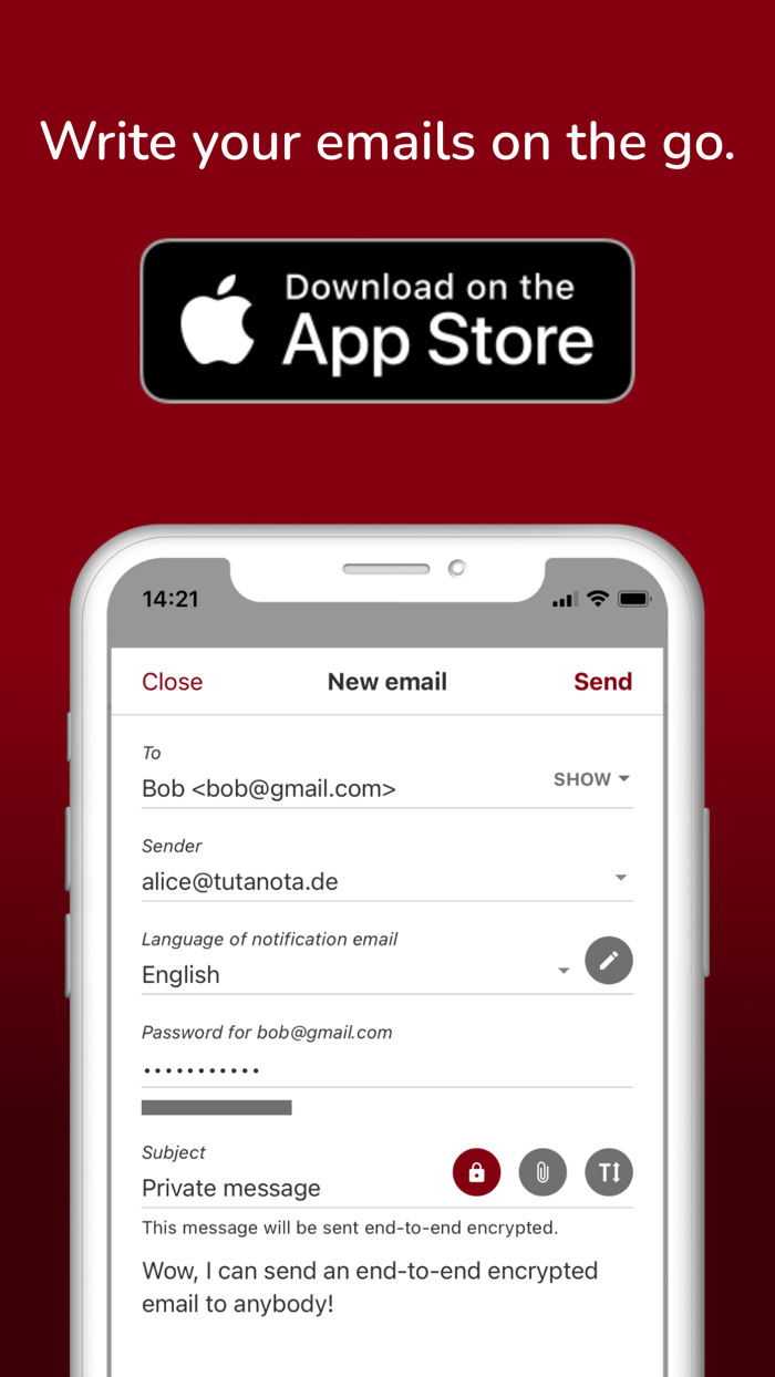 Encrypted private email Tuta