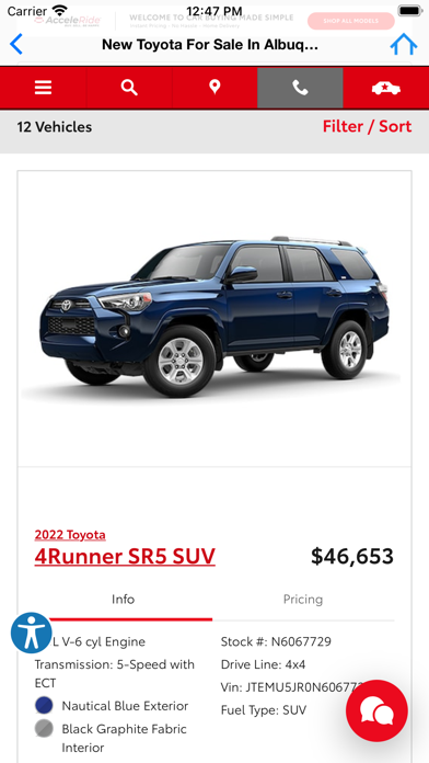 Sandia Toyota Screenshot