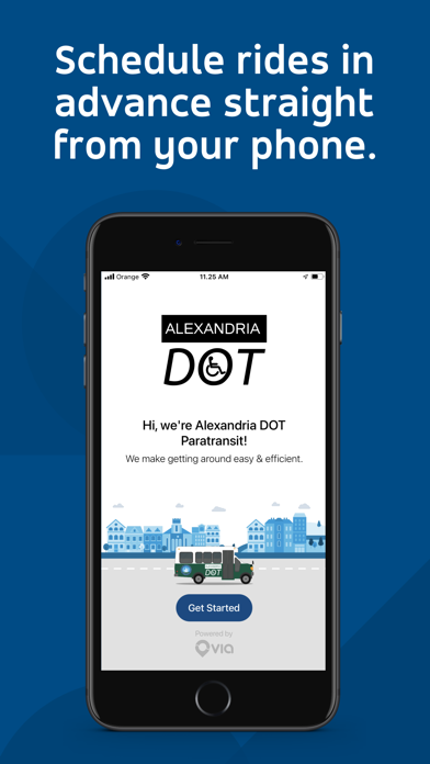 Alexandria DOT Paratransit Screenshot