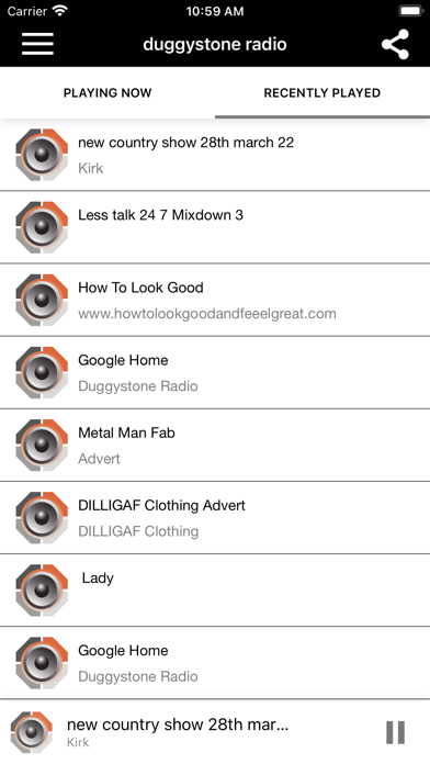 Duggystone Radio Screenshot