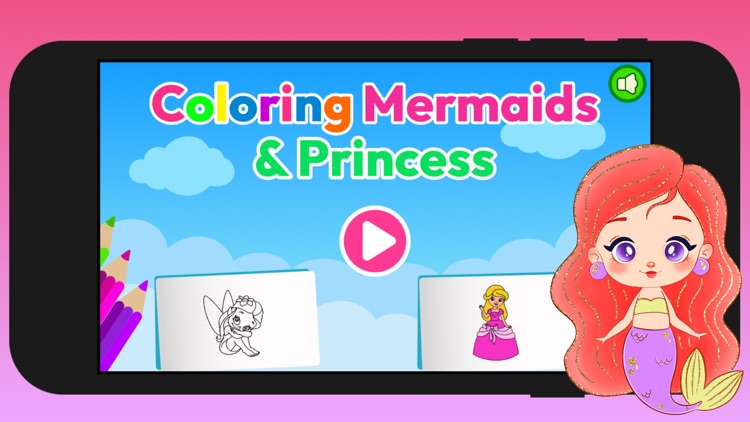 Coloring Mermaid and Princess