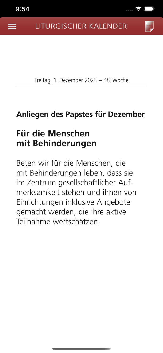 Liturgischer Kalender 2023