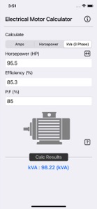 Electrical Motor Calculator screenshot #10 for iPhone