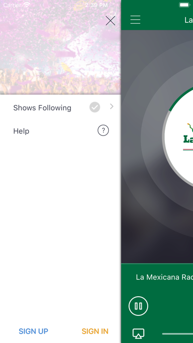 La Mexicana Radio Screenshot