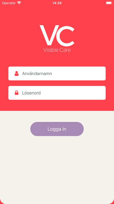 Visible care Screenshot