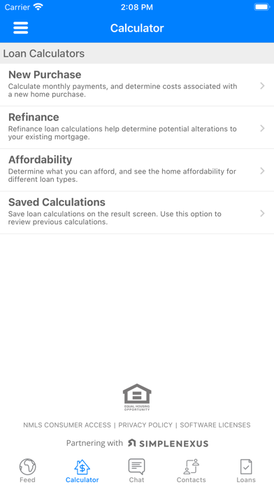 Welcome Home Finance Screenshot