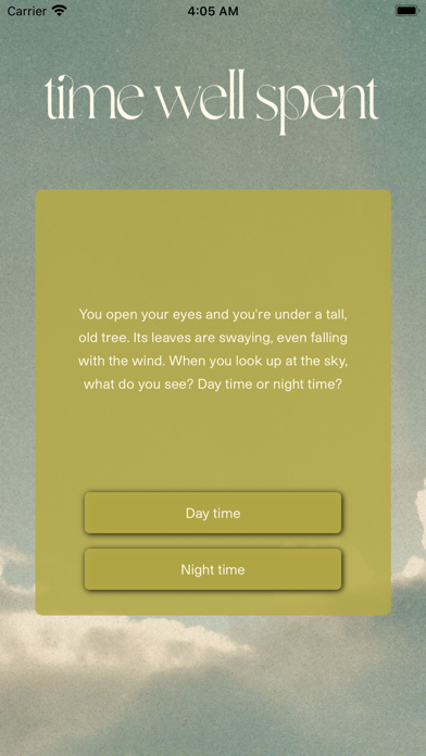 Time Well Spent Curiosity Quiz Screenshot