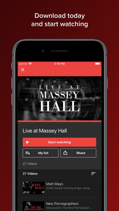 Massey Hall+ Screenshot