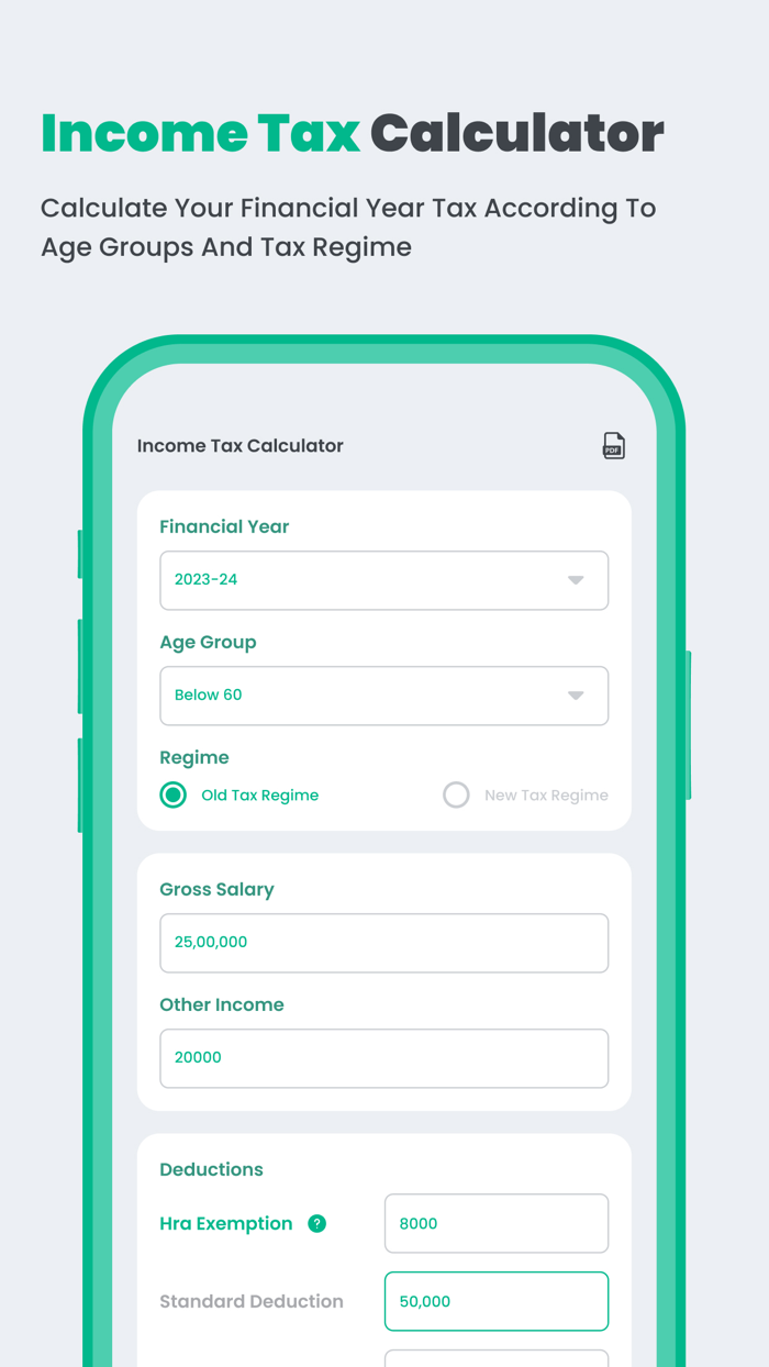 Income Tax Calculator - India