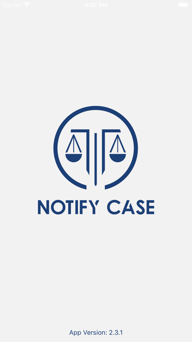 Notify Court Case Status Screenshot