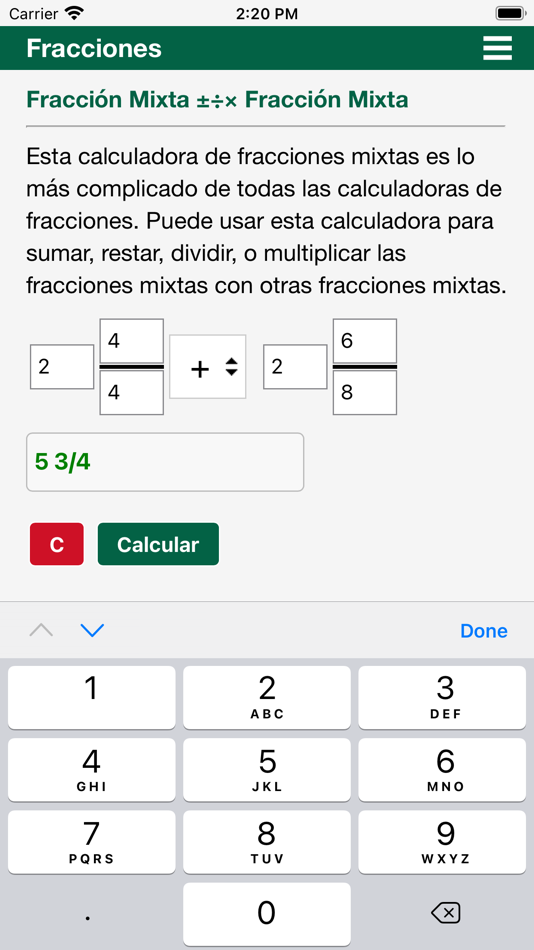 #3. Calculadoras de fracciones (iOS) Podle: H Valeur