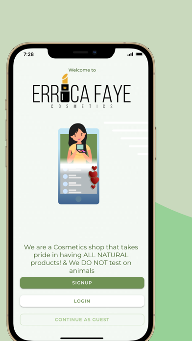 Errica Faye Cosmetics Screenshot