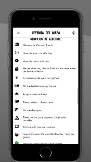 Captura de pantalla de Wise Pilgrim Camino Francés en iPhone 9