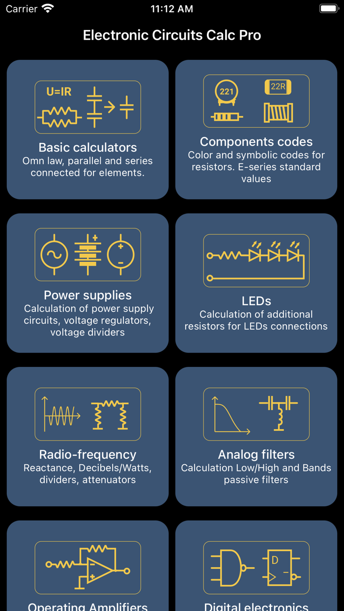 Electronic Circuits Calc Pro