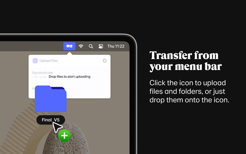 wetransfer: file transfer iphone screenshot 1