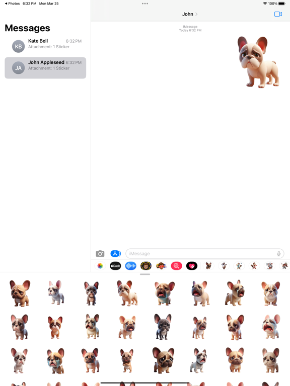 Screenshot #4 pour Sad French Bulldog Stickers