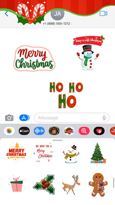 Screenshot #2 pour Christmas: Animated Stickers