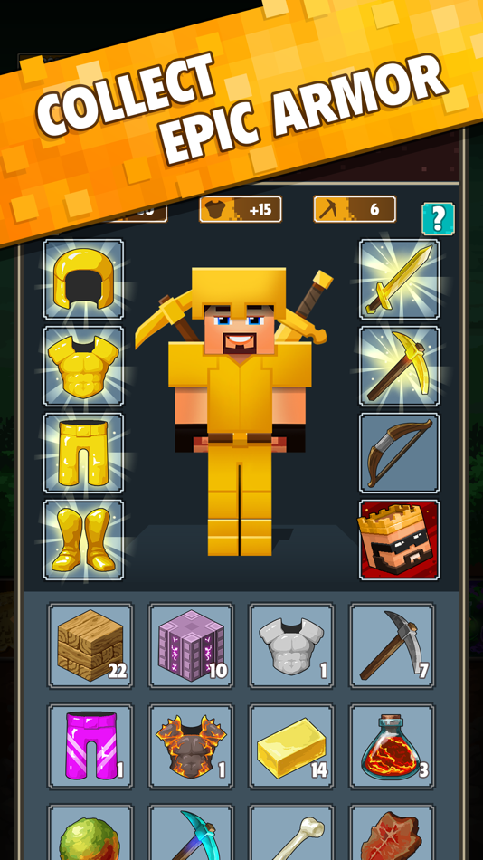 #4. Minetap 3D: Idle-Merge RPG (iOS) By: Geeky House FZ-LLC