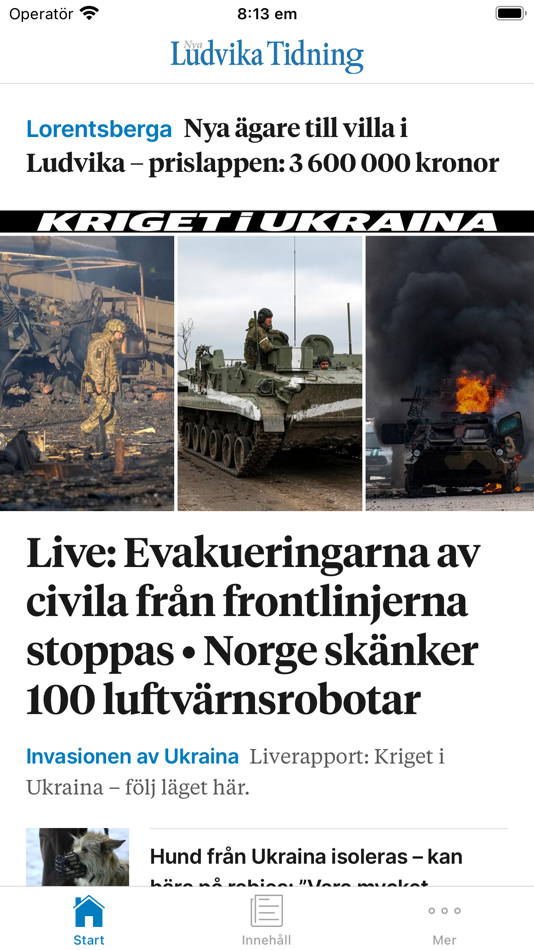 #1. Nya Ludvika Tidning Nyhetsapp (iOS) Podle: Bonnier News Local AB