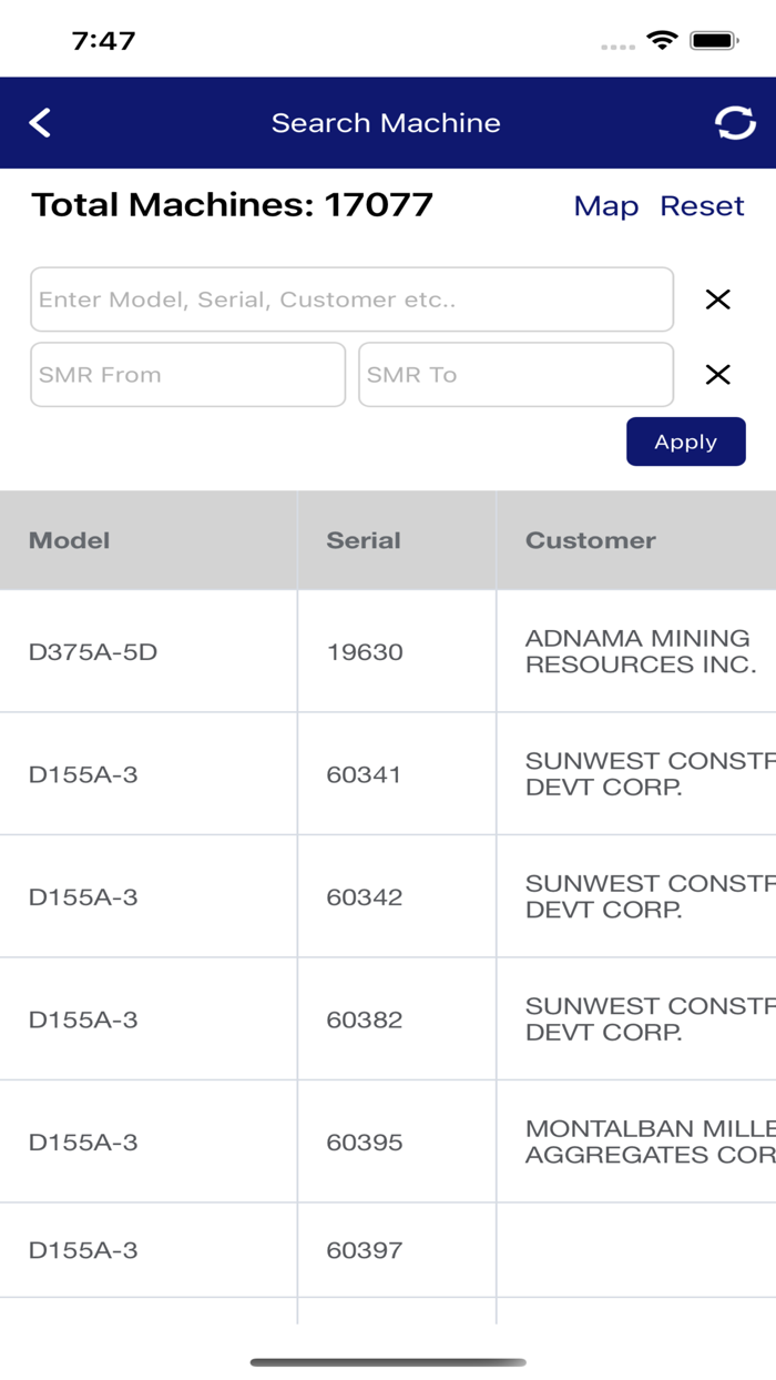 Komatsu Machine Touch App