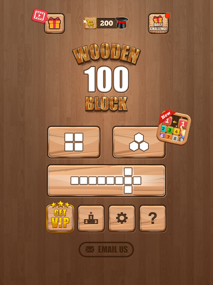Wooden 100 Block Puzzle Game