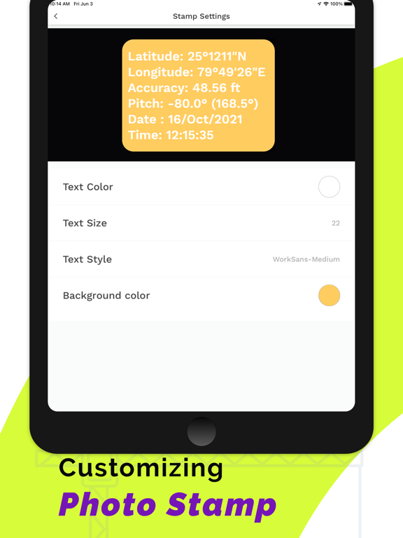 GPS Angular Camera App iPad screenshot 8 - Photo & Video app
