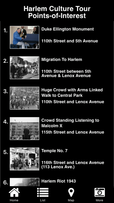 Harlem Culture Tour Mobile App Screenshot