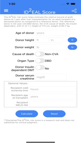 IDDEAL Score Calculatorのおすすめ画像1