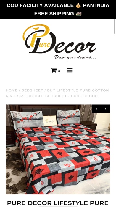 Pure Decor Bedsheets Screenshot