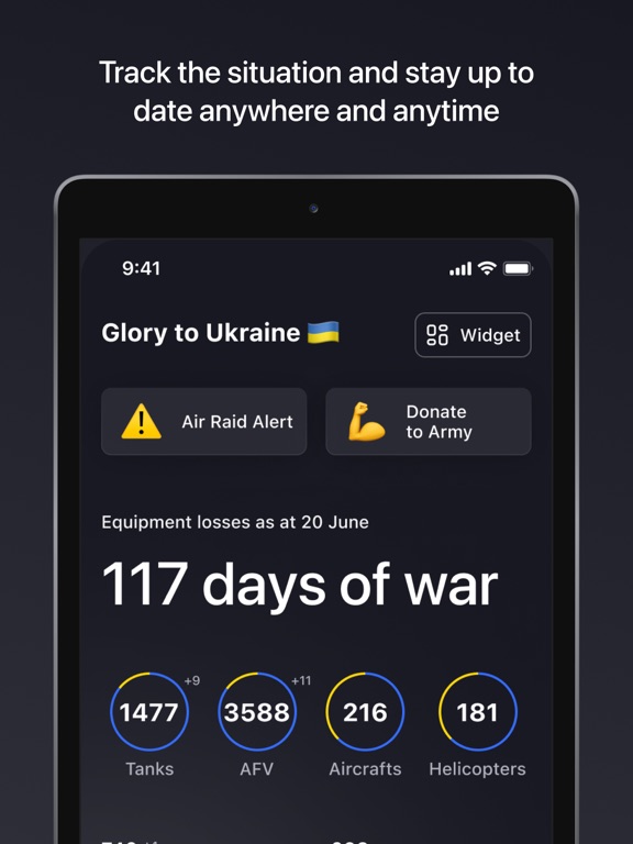 RSFY: track aggressor's losses iPad screenshot 2 - News app