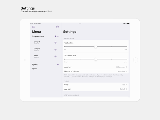 Multi-Stopwatch iPad screenshot 5 - Utilities app