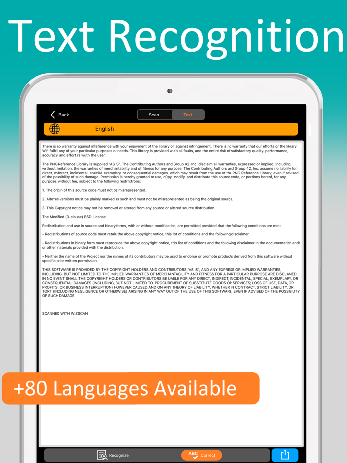 wizScan PDF document scanner