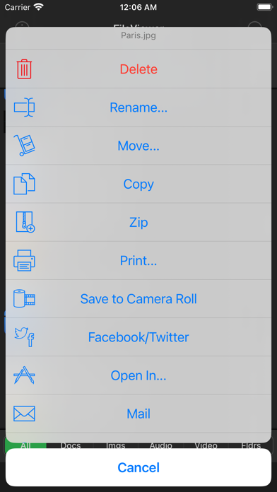 FileViewer USB for iPhone Screenshot