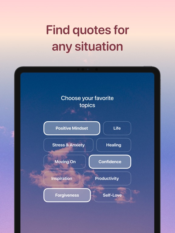 Positive: Inspirational Quotes iPad screenshot 5 - Health & Fitness app