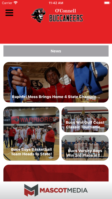 O'Connell Buccaneers Athletics Screenshot