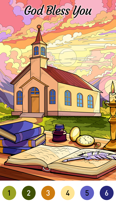 Bible Color Paint By Number Screenshot