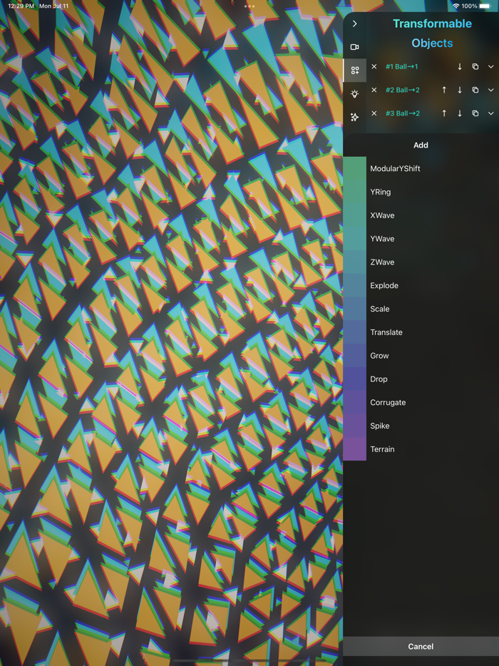 Transformable 3D graphics