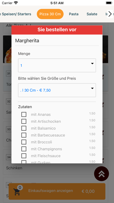 Bollywood Lupburg Restaurant Screenshot