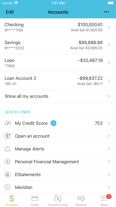 Prevail Bank Mobile Banking Screenshot