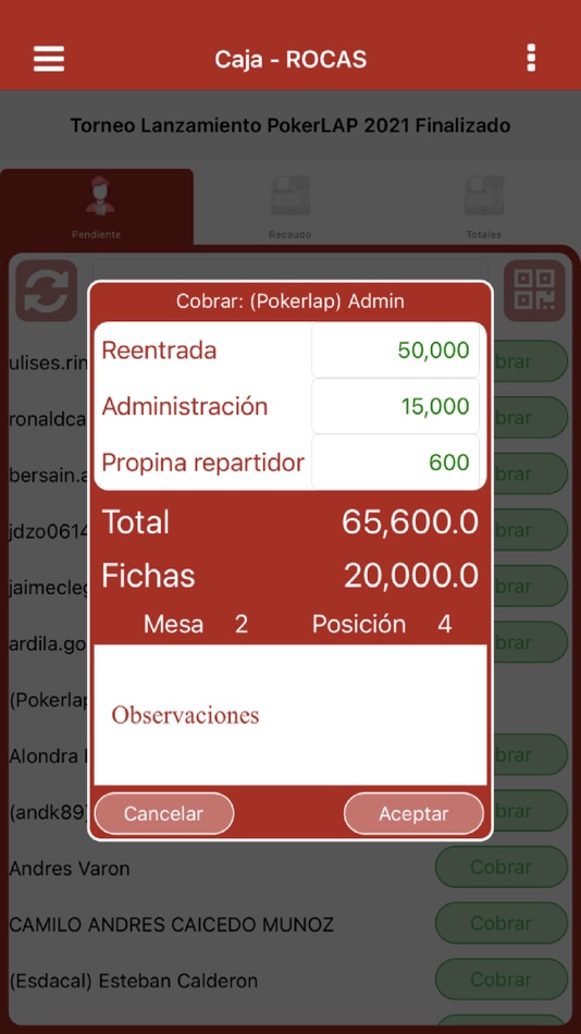 #10. PokerLAP Admin (iOS) 由: Rocas Colombia