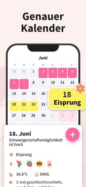 ‎Menstruations-Kalender, Zyklus Screenshot