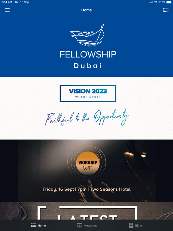 Fellowship Dubai iPad screenshot 1 - Education app