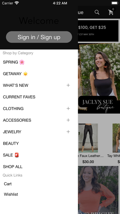 Jaclyn Sue Boutique Screenshot