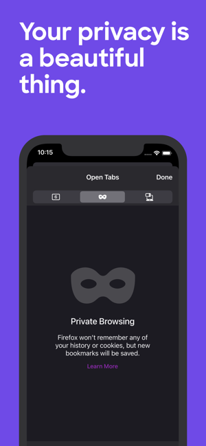 ‎Firefox: Private, Safe Browser Screenshot