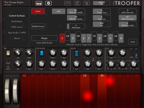 TROOPER Synthesizer iPad app afbeelding 2