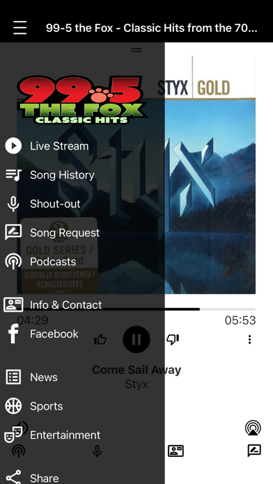 99.5 The Fox. Screenshot