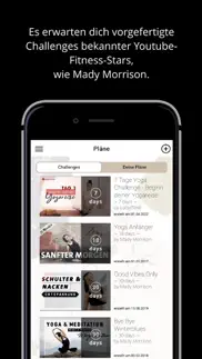 yoga video challenges iphone screenshot 2